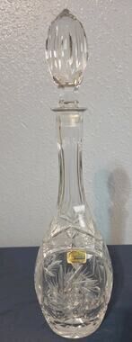 Vintage Lausitzer 24% Lead Crystal Decanter Made in German Democratic Republic